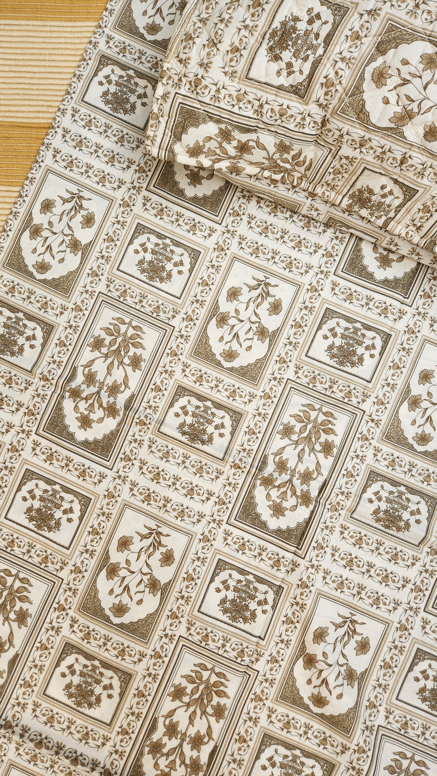 Mughal mosaic blooms queen bedsheet