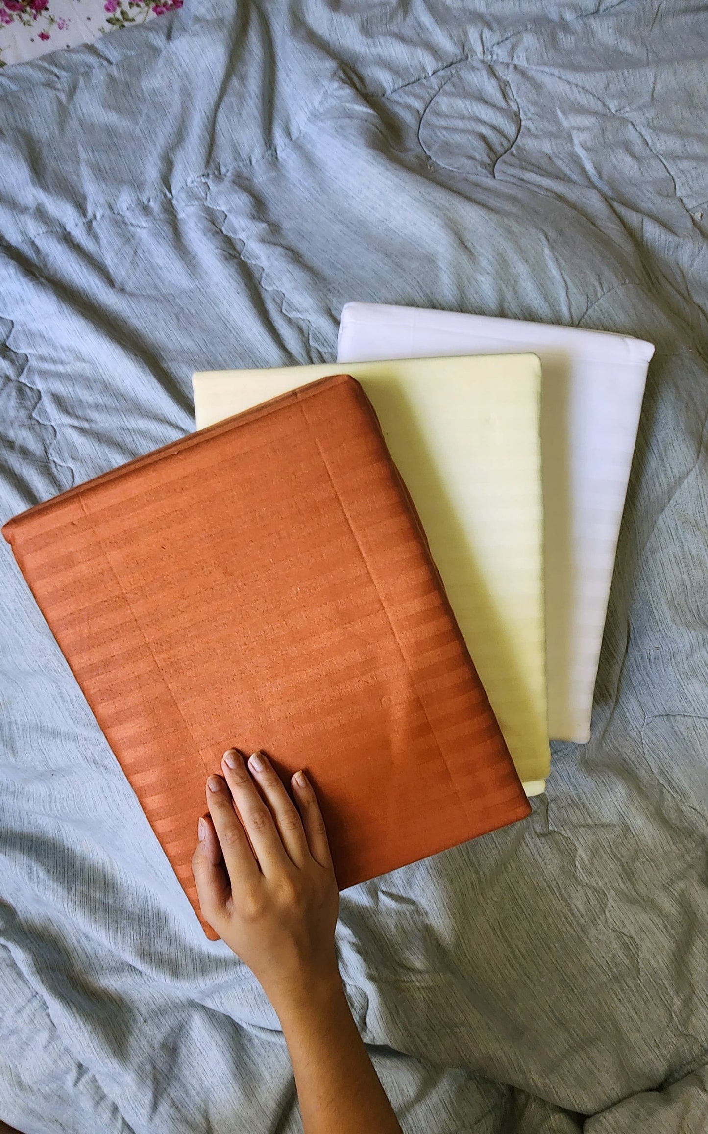 Solid Striped King bedsheets