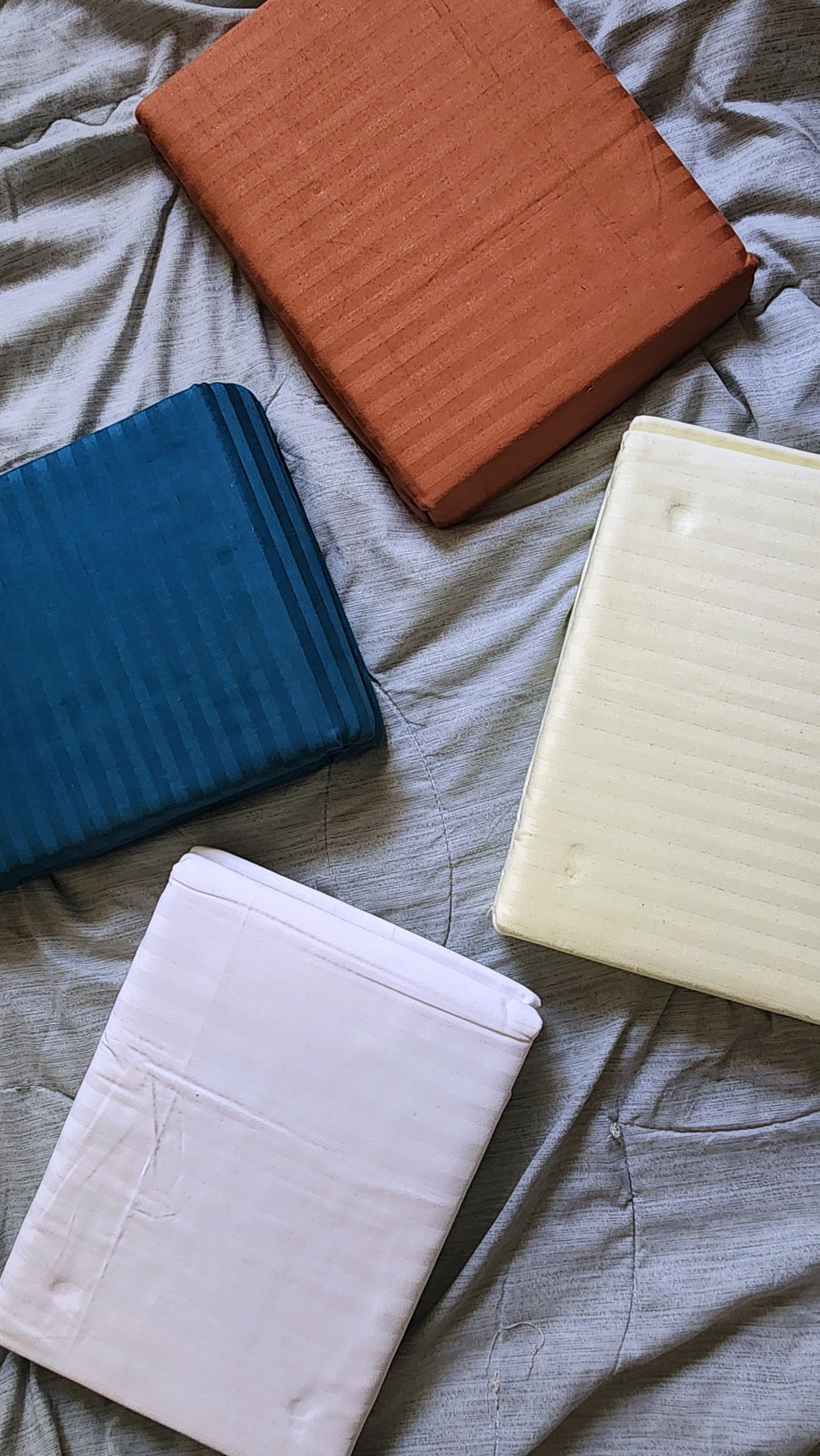 Solid Striped King bedsheets