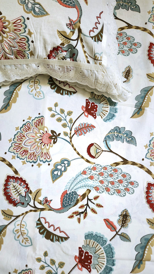 Terracotta charm king bedsheet