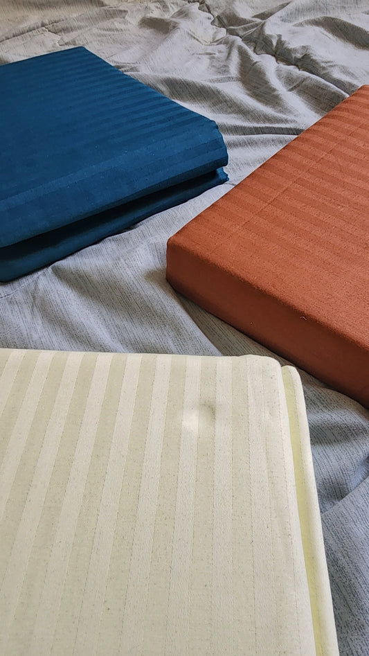 Solid Striped King bedsheets